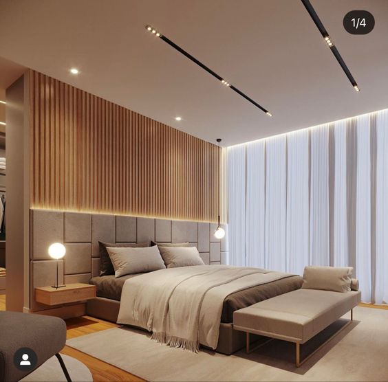 Tấm ốp lam sóng phòng ngủ