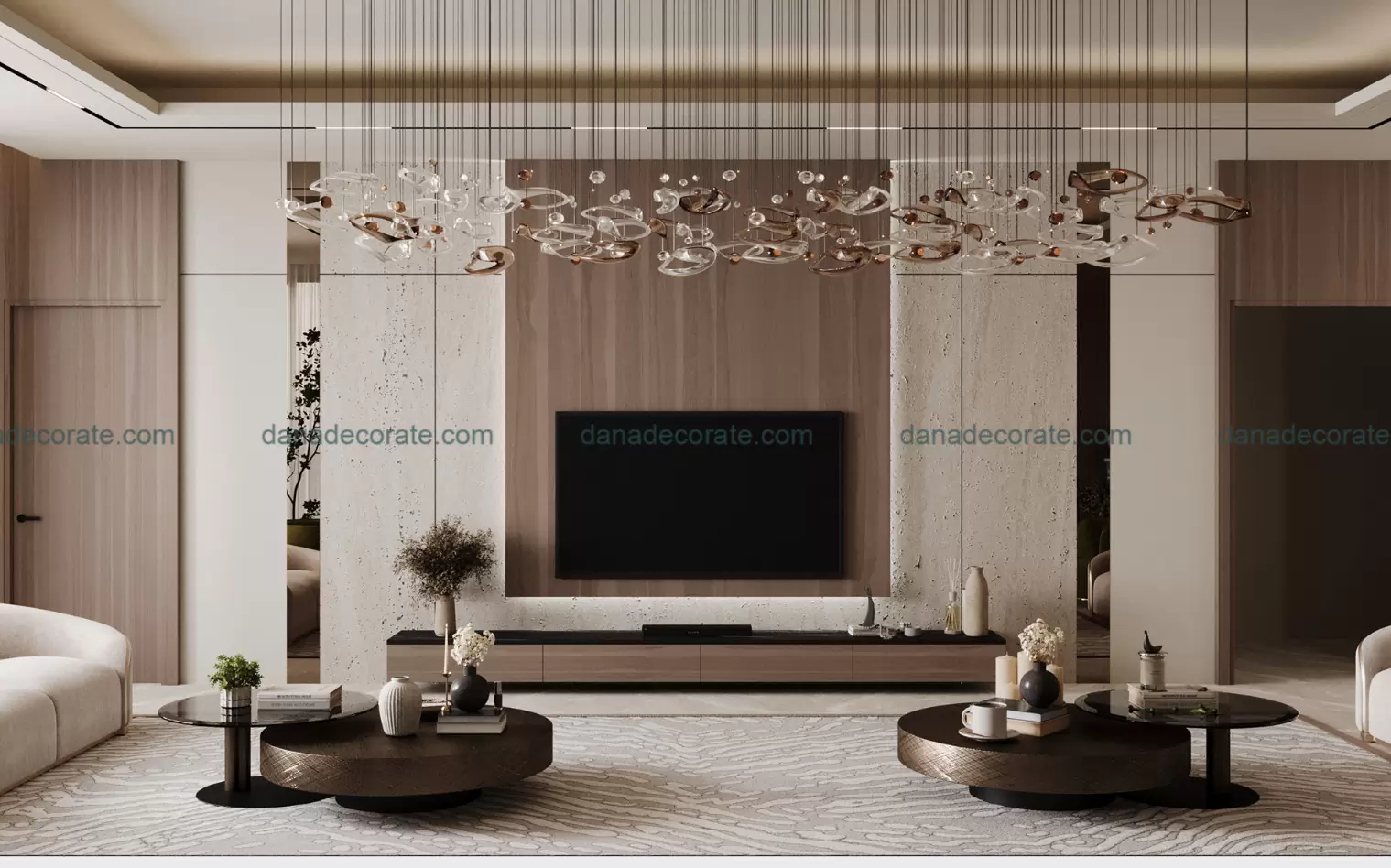 Thiết kế thi công nội thất phòng khách theo phong cách kiến trúc hiện đại