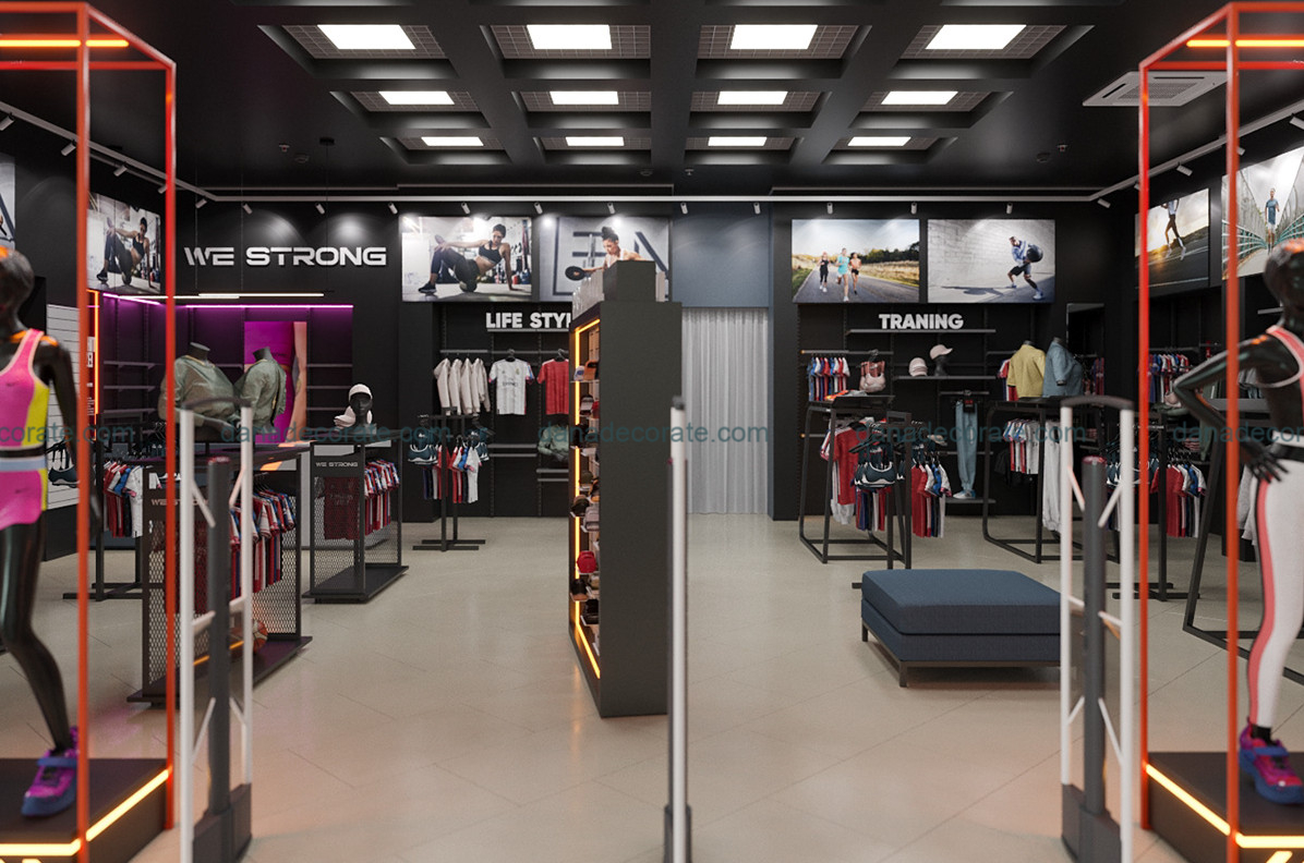 Thiết kế thi công nội thất shop đồ thể thao tại Đà Nẵng