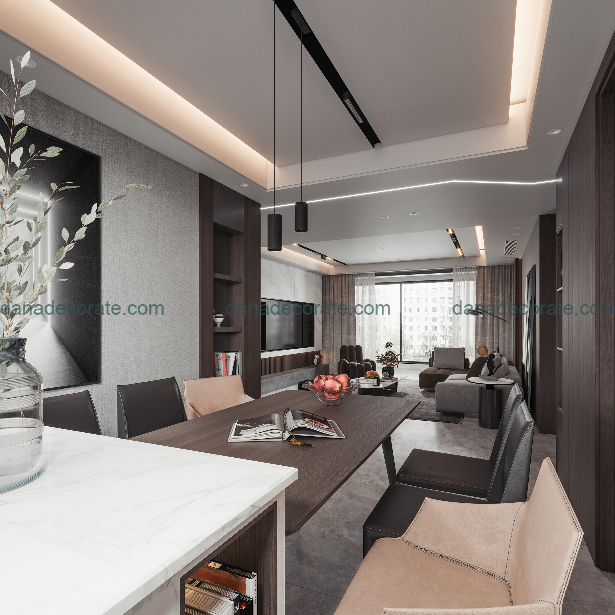 Thiết kế thi công căn hộ chung cư 70m2 tại Đà Nẵng