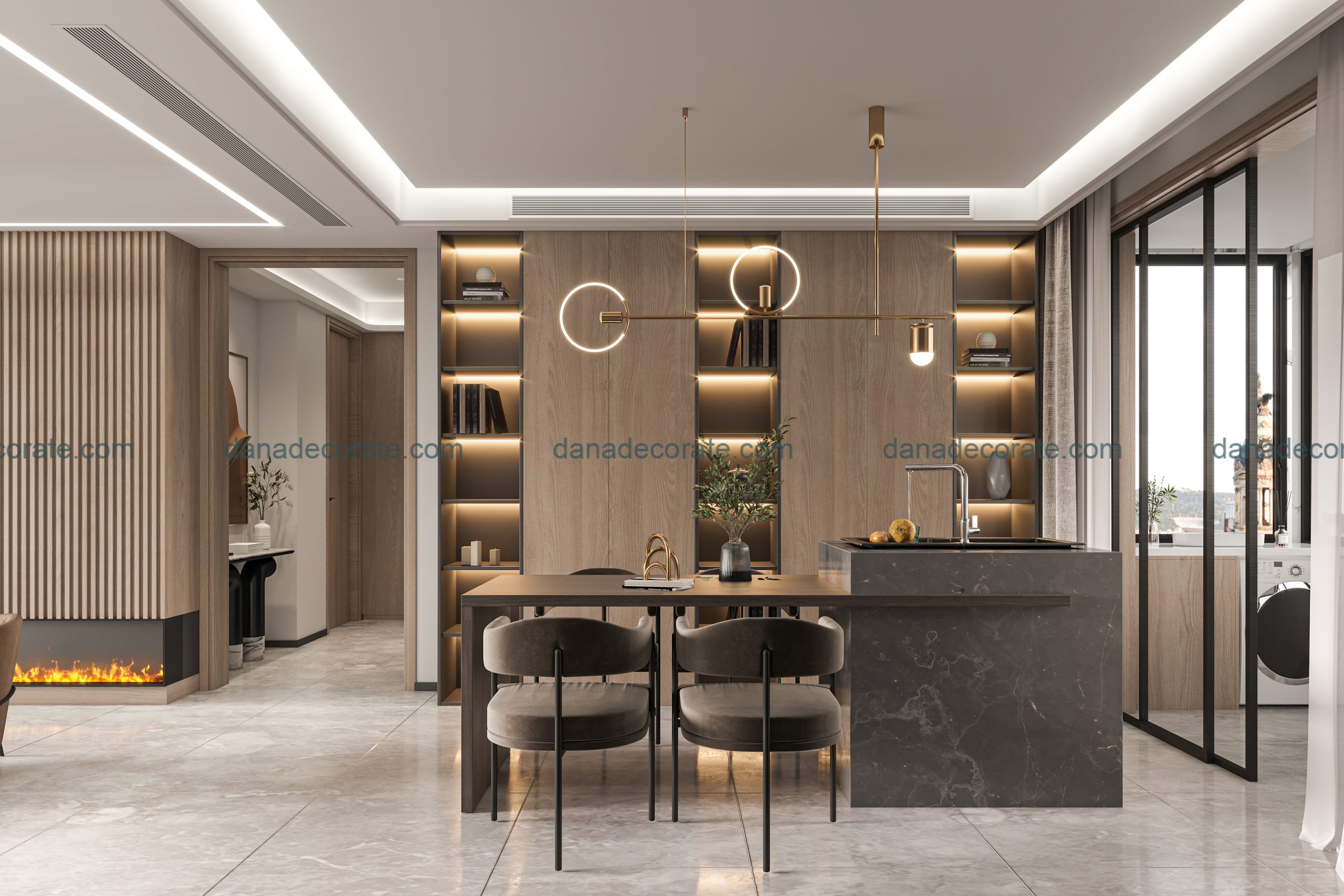 Thiết kế thi công nội thất căn hộ hiện đại sang trọng tại Đà Nẵng