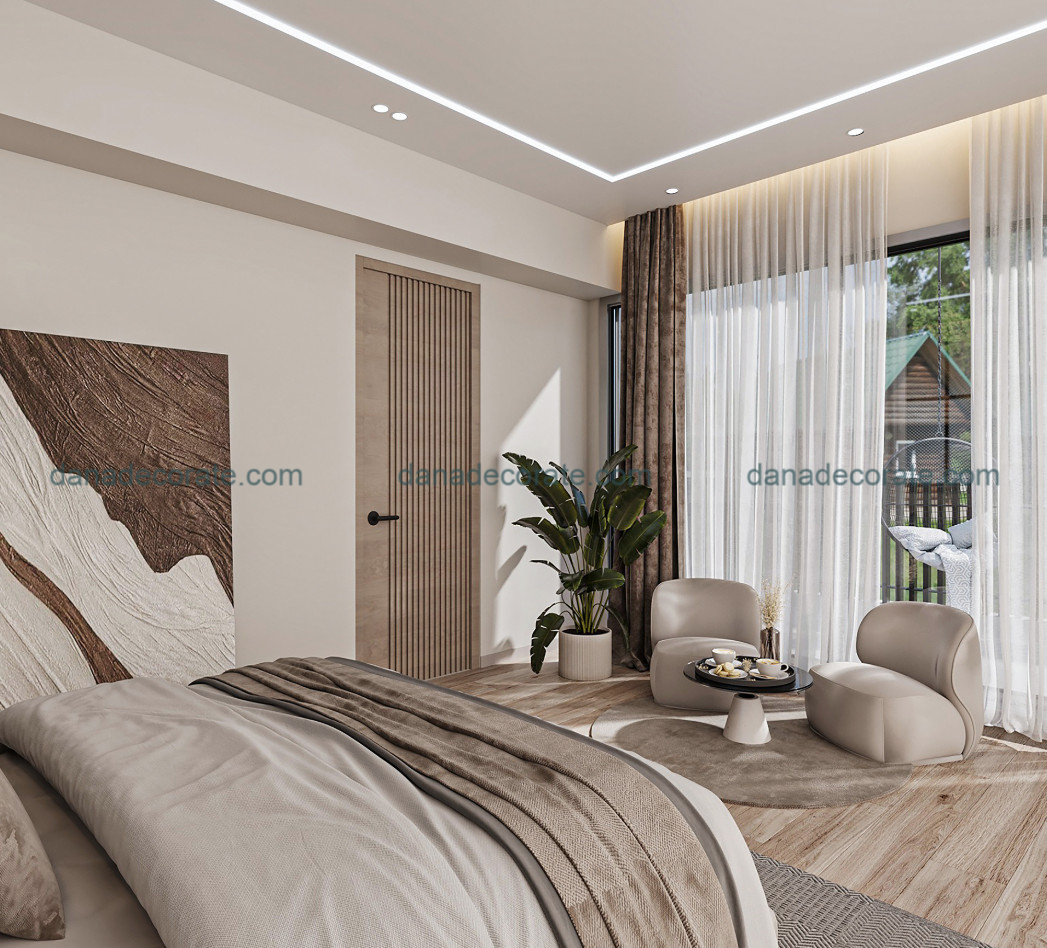 Thiết kế thi công nội thất phòng ngủ căn hộ theo phong cách kiến trúc hiện đại sang trọng tại Đà Nẵng