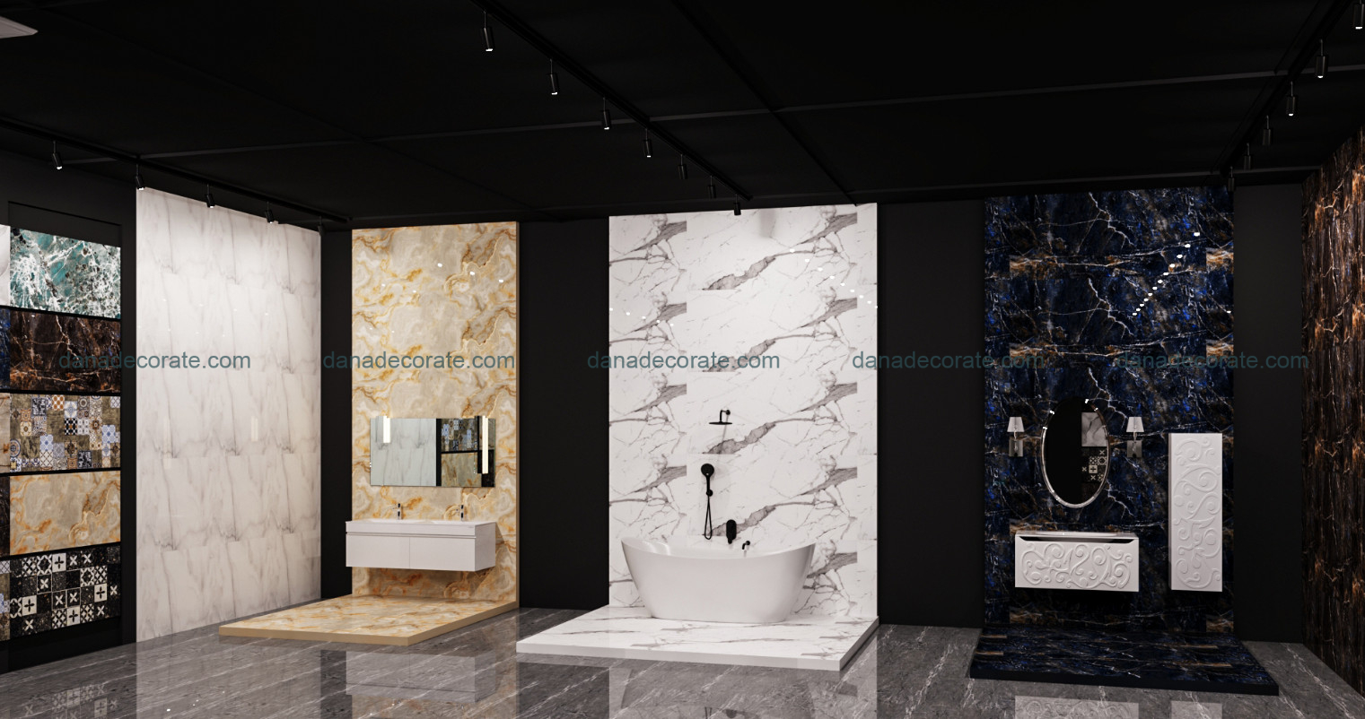 Thiết kế thi công nội thất showroom gạch trang trí tại Đà Nẵng